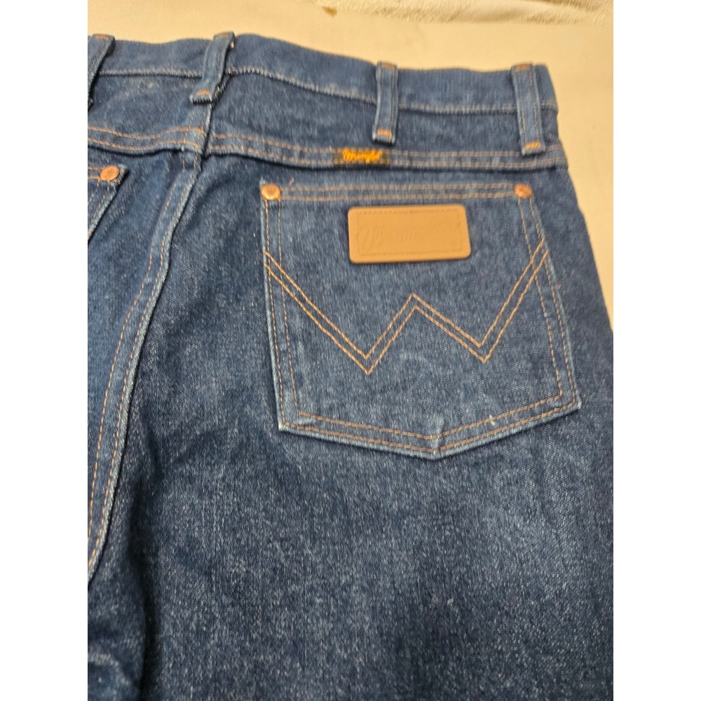 Wrangler 936PWD Cowboy Cut Slim Fit Jeans Mens 31x36 Dark Wash Indigo Denim - Picture 5 of 8